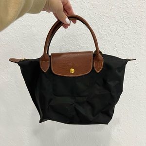 Long champ Le Pliage Original Small Top Handle Nylon Tote